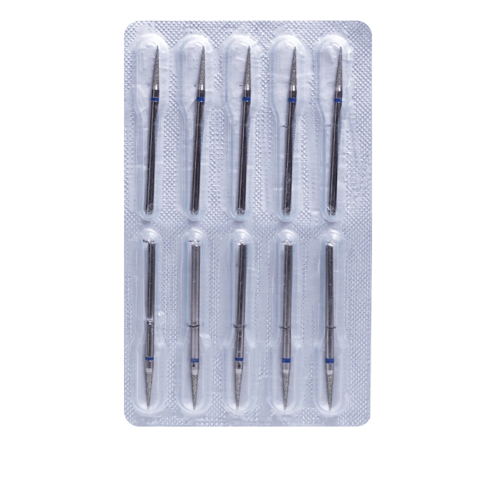 Фреза Алмазная 166 Конус заостренный 10 шт (синяя 166.524.021)