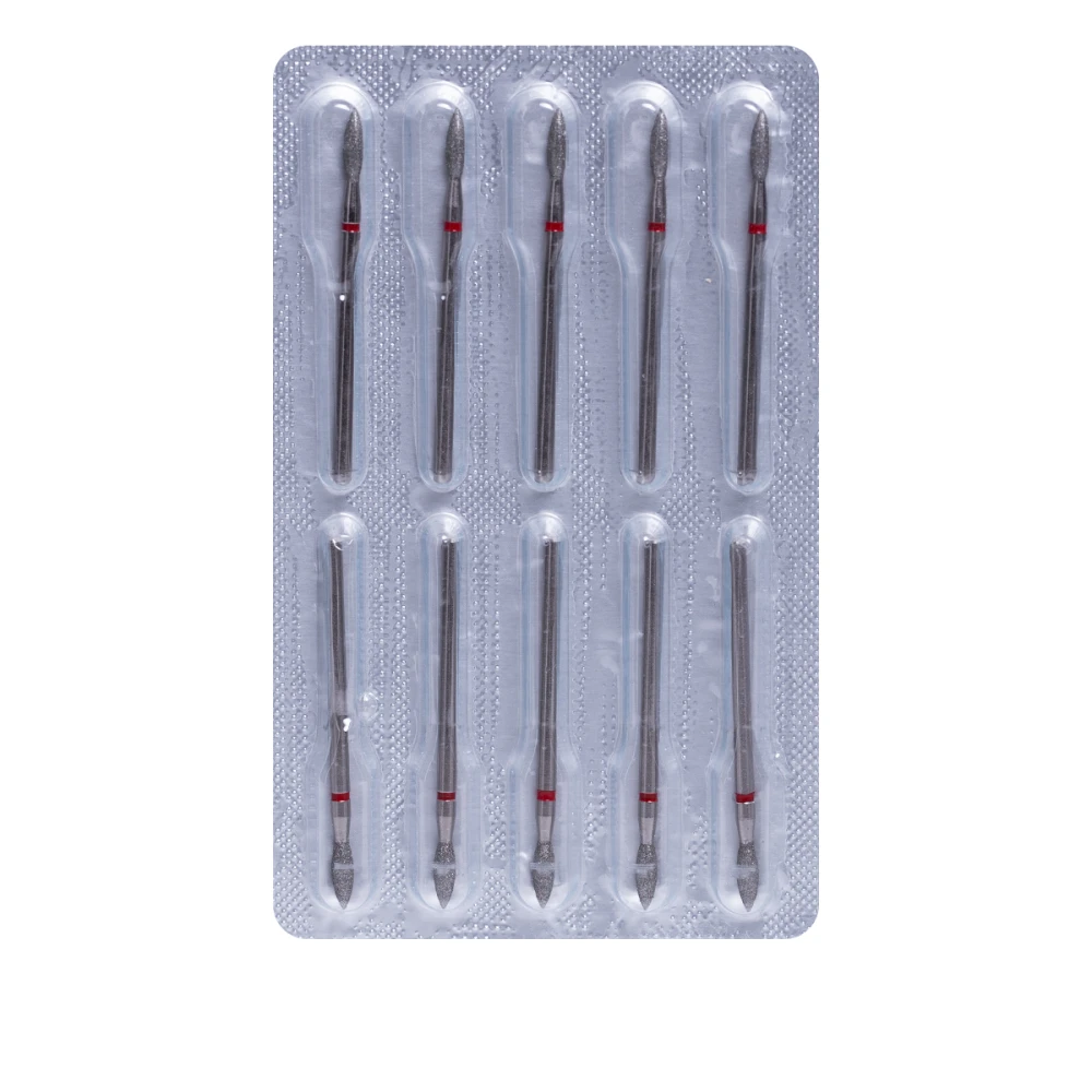 Фреза Алмазная 243 Пламя 10 шт (красная 243.514.023)