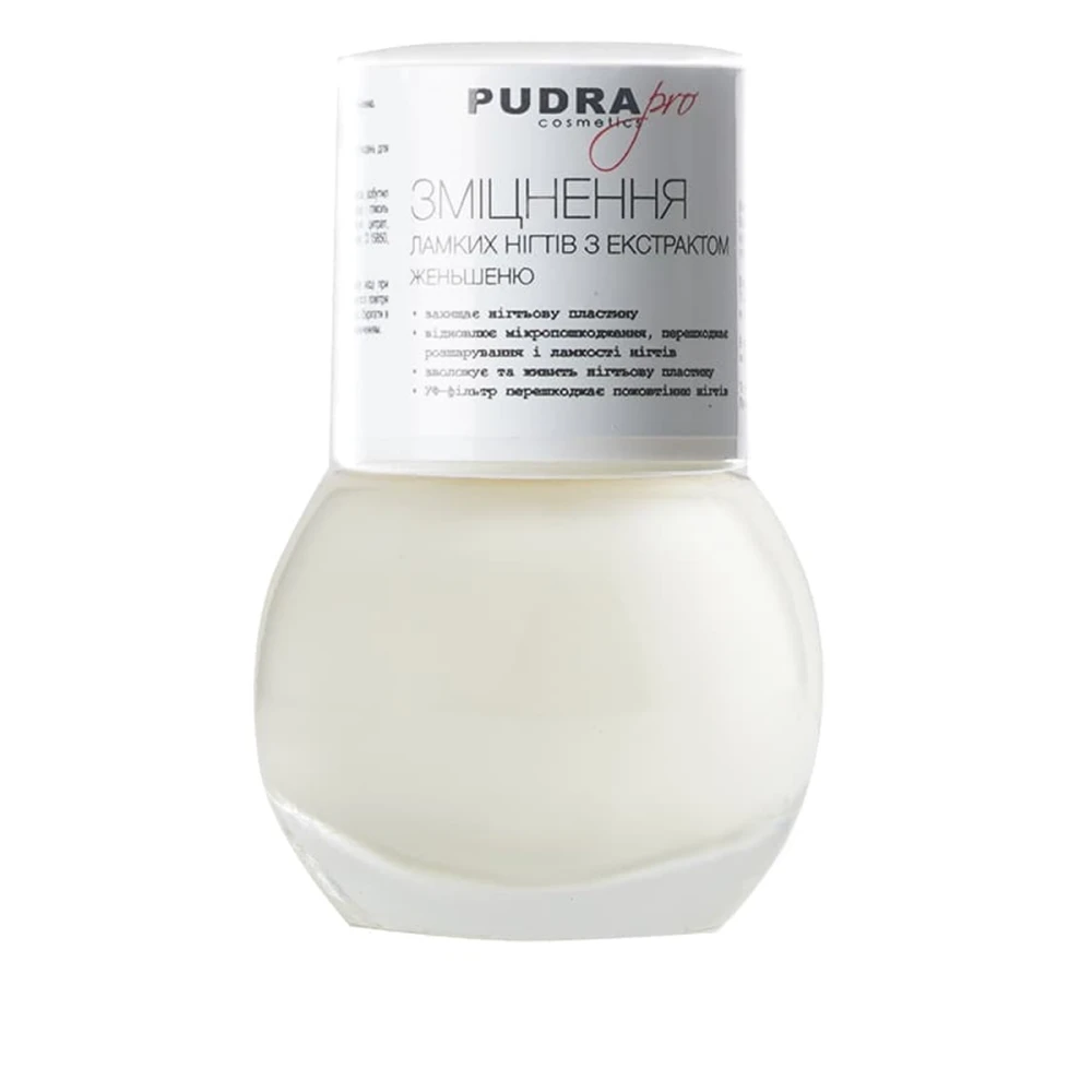 Средство Pudra для укрепления ногтей с экстрактом женьшеня 13 мл