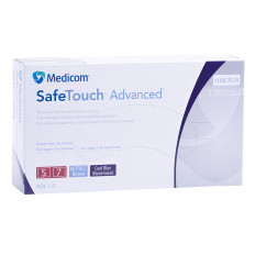 Рукавички нітрил без пудри нестерильні SafeTouch Advanced Violet 100 шт р S