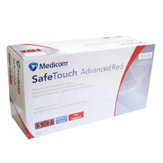 Рукавички нітрил без пудри нестерильні Medicom SafeTouch Advanced Red 100 шт р S