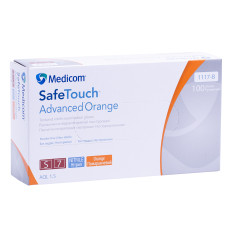 Рукавички нітрил без пудри нестерильні  SafeTouch Advanced Orange 100 шт р S