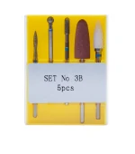 Набор фрез для маникюра (Blue 5 ед(3 алм+полимер+керам))