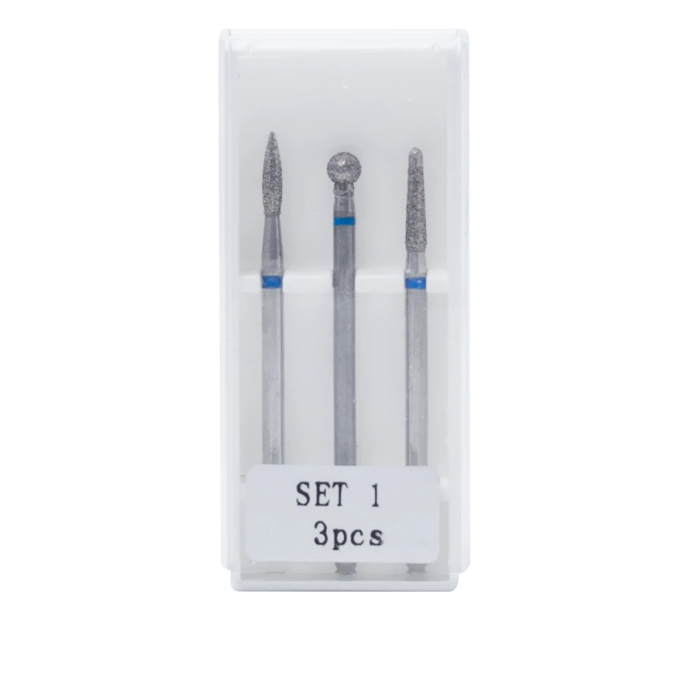 Набор фрез для маникюра (Blue 3 шт алмазные)