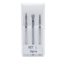 Набор фрез для маникюра (Blue 3 шт алмазные)