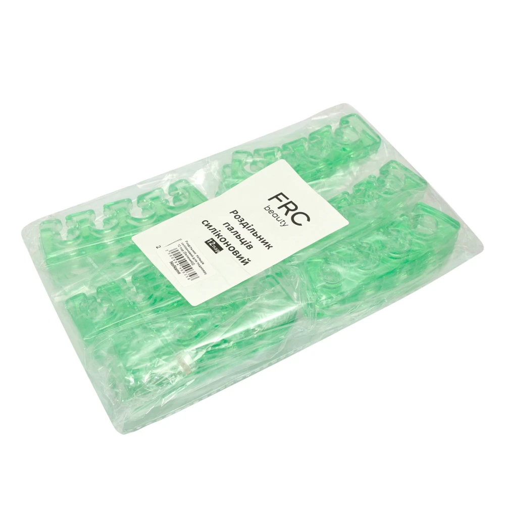 Разделитель пальцев силиконовый для педикюра 10 пар (Зеленый)