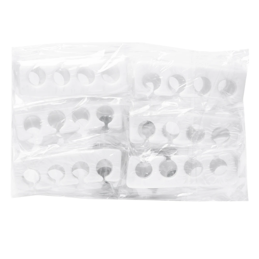 Роздільник пальців силіконовий для педикюру 10 пар (Білий)