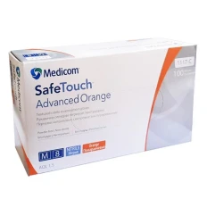 Перчатки нитрил без пудры нестерильные SafeTouch Advanced Orange 100 шт р M