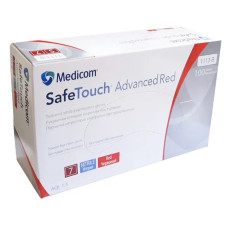 Рукавички нітрил без пудри нестерильні Medicom SafeTouch Advanced Red 100 шт р M