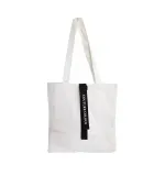 Сумка COUTURE бело-черная с лентой