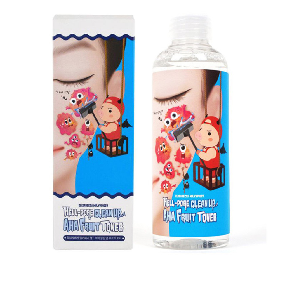 Тоник-пилинг Elizavecca с фруктовыми кислотами Heel-Pore Clean Up Aha Fruit 200 мл