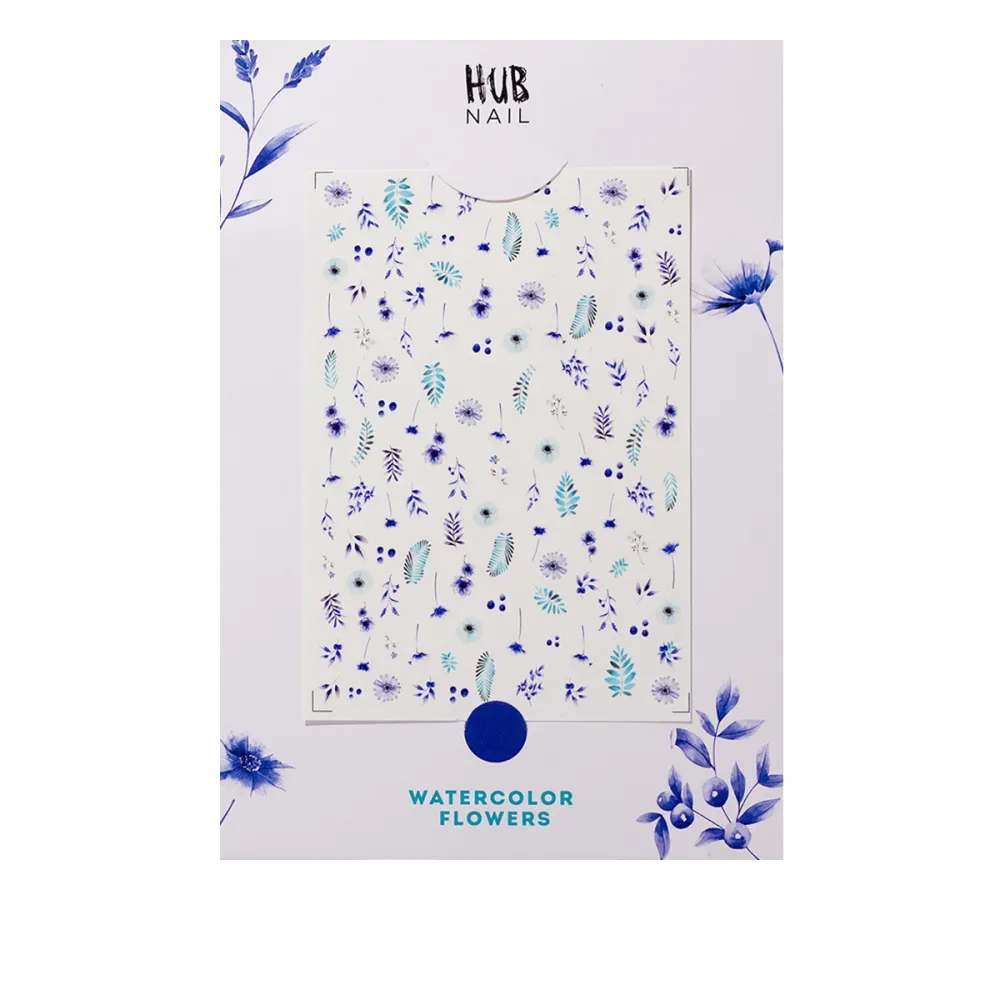 Слайдер-дизайн HUB-nail (Watercolor Flowers)