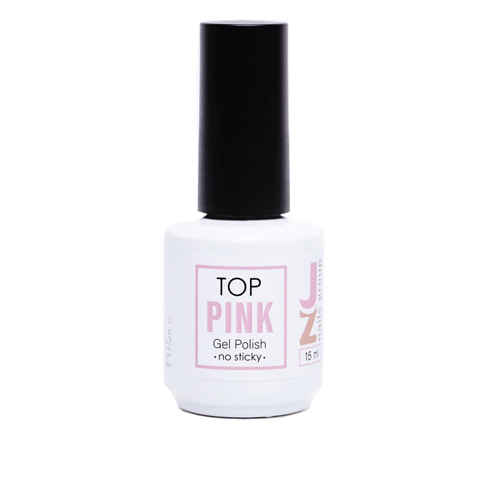 Топ JZ NAILS No Sticky Top для гель лака 15 мл (Pink)