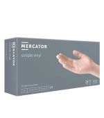 Перчатки виниловые без пудры нестерильные защитные Simple Vinyl 100 шт (L)