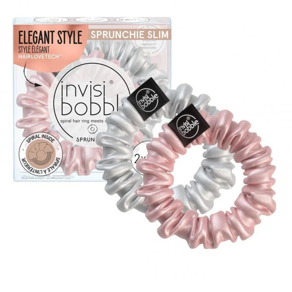 Резинка-браслет для волос Invisibobble SPRUNCHIE SLIM (Bella Chrome)