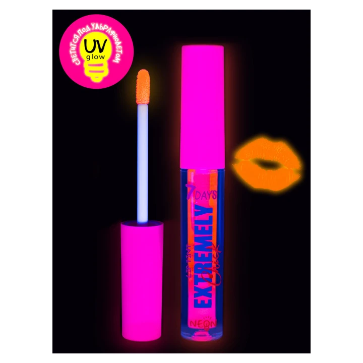 Тинт для губ с шиммером 7 Days Extremely Chick Neon 25 мл (201 Pop-rose)