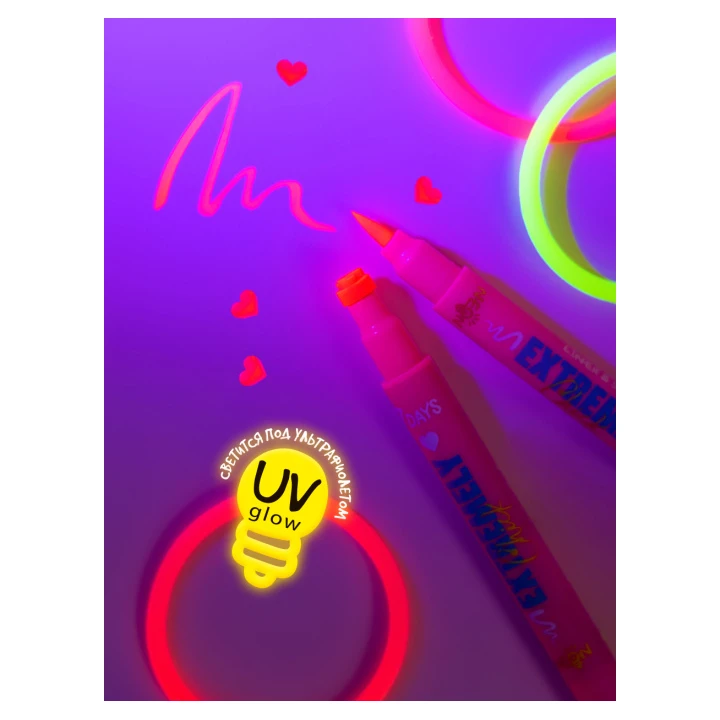 Подводка-штамп для макияжа лица и тела 7 Days Extremely Chick (701 Pink heart)