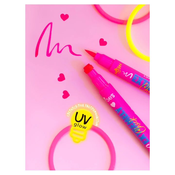 Подводка-штамп для макияжа лица и тела 7 Days Extremely Chick (701 Pink heart)