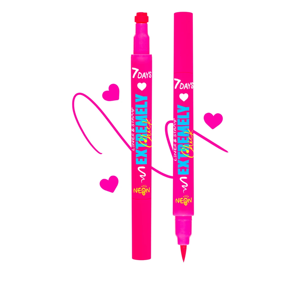 Подводка-штамп для макияжа лица и тела 7 Days Extremely Chick (701 Pink heart)
