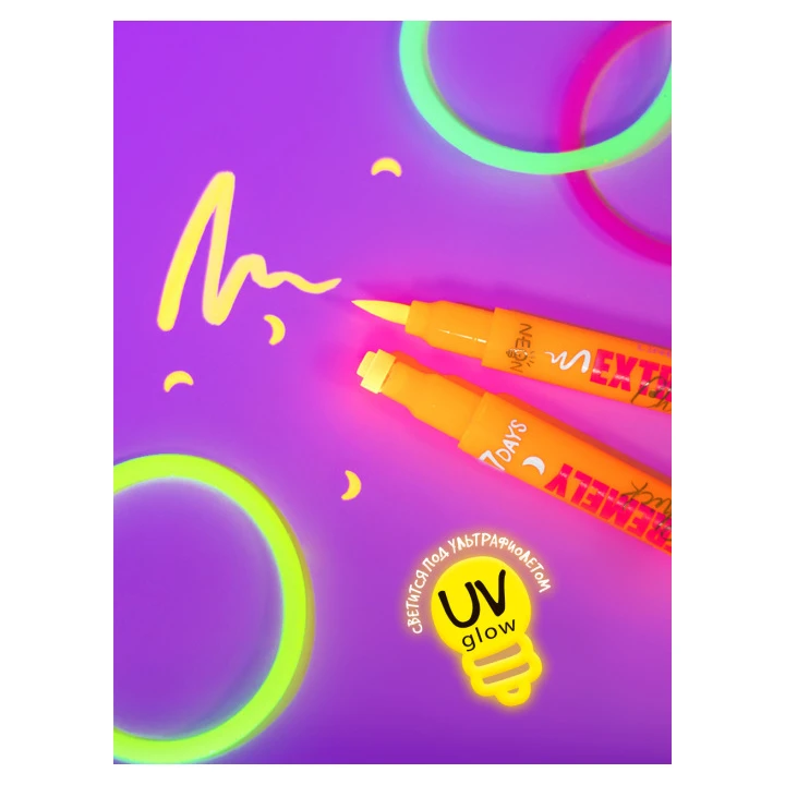 Подводка-штамп для макияжа лица и тела 7 Days Extremely Chick (703 Orange moon)