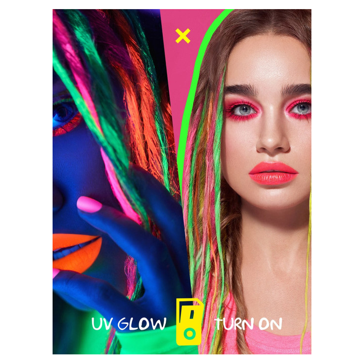 Тушь для волос светящаяся 7 Days Extremely Chick Neon 10 мл (602 Inspire vogue)