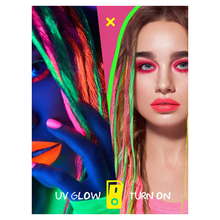 Тушь для волос светящаяся 7 Days Extremely Chick Neon 10 мл (604 Club)