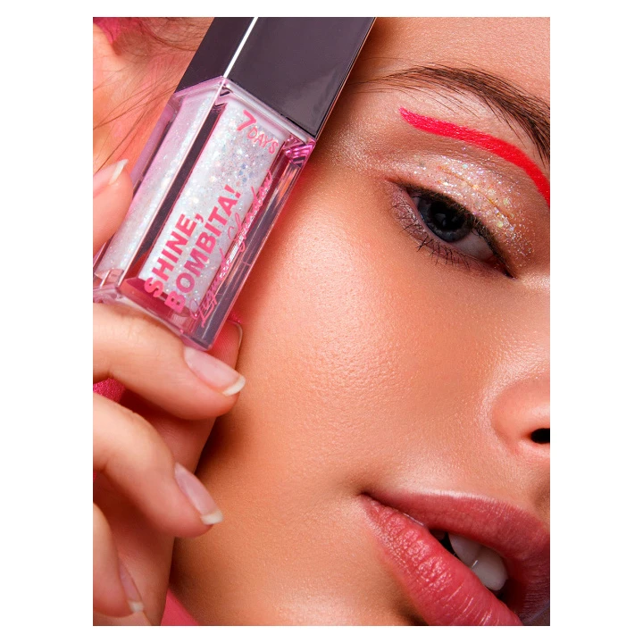 Тени для век жидкие мерцающие 7 Days Shine Bombita! 5.5 мл (401 Hologram)