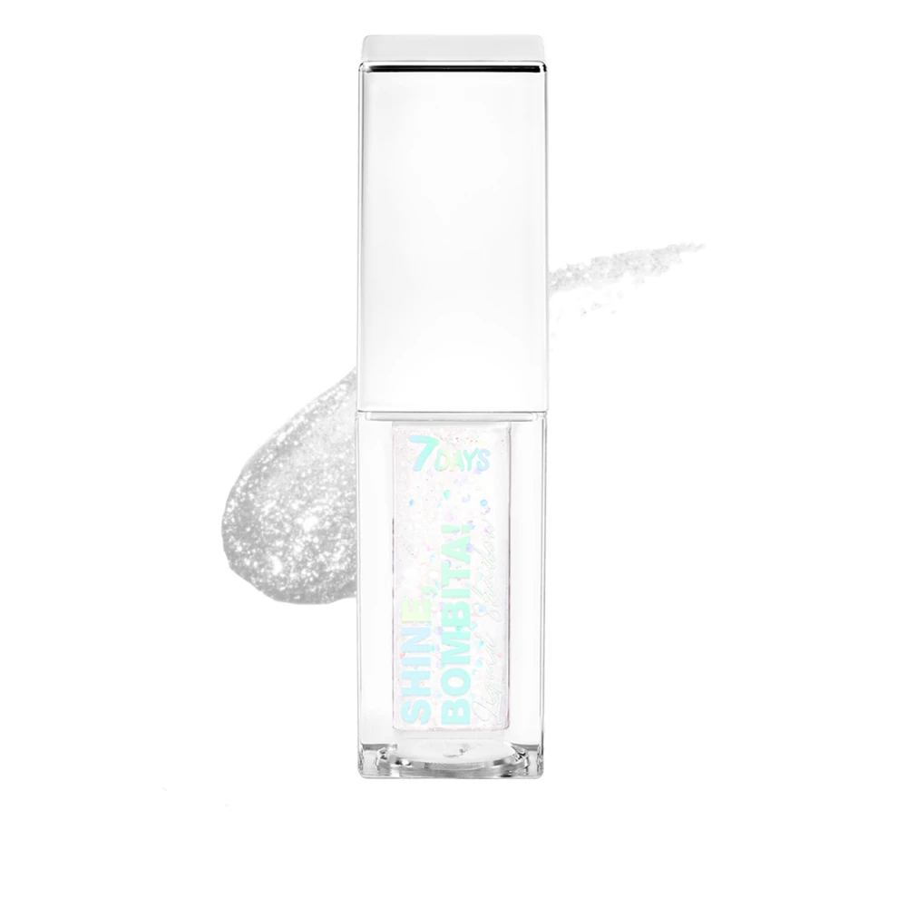 Тени для век жидкие мерцающие 7 Days Shine Bombita! 5.5 мл (401 Hologram)