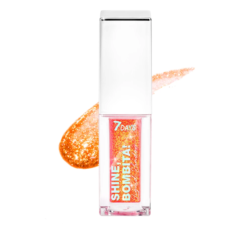 Тени для век жидкие мерцающие 7 Days Shine Bombita! 5.5 мл (402 Phantom)