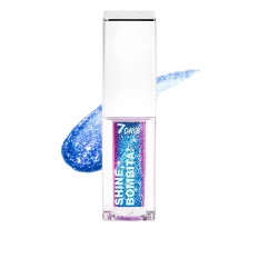 Тени для век жидкие мерцающие 7 Days Shine Bombita! 5.5 мл (407 Deep Night)