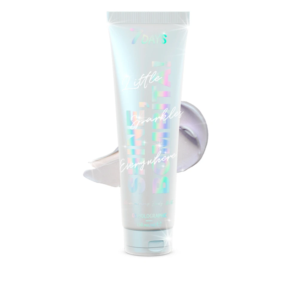 Молочко для тіла мерехтливе 7 Days Shine Bombita! 150 мл (03)