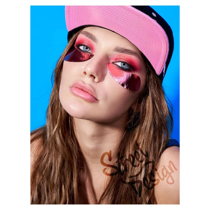 Патчи гидрогелевые для глаз 7 Days Романтическая суббота с витамином В3 и экстра мандарина Street Design 25 г