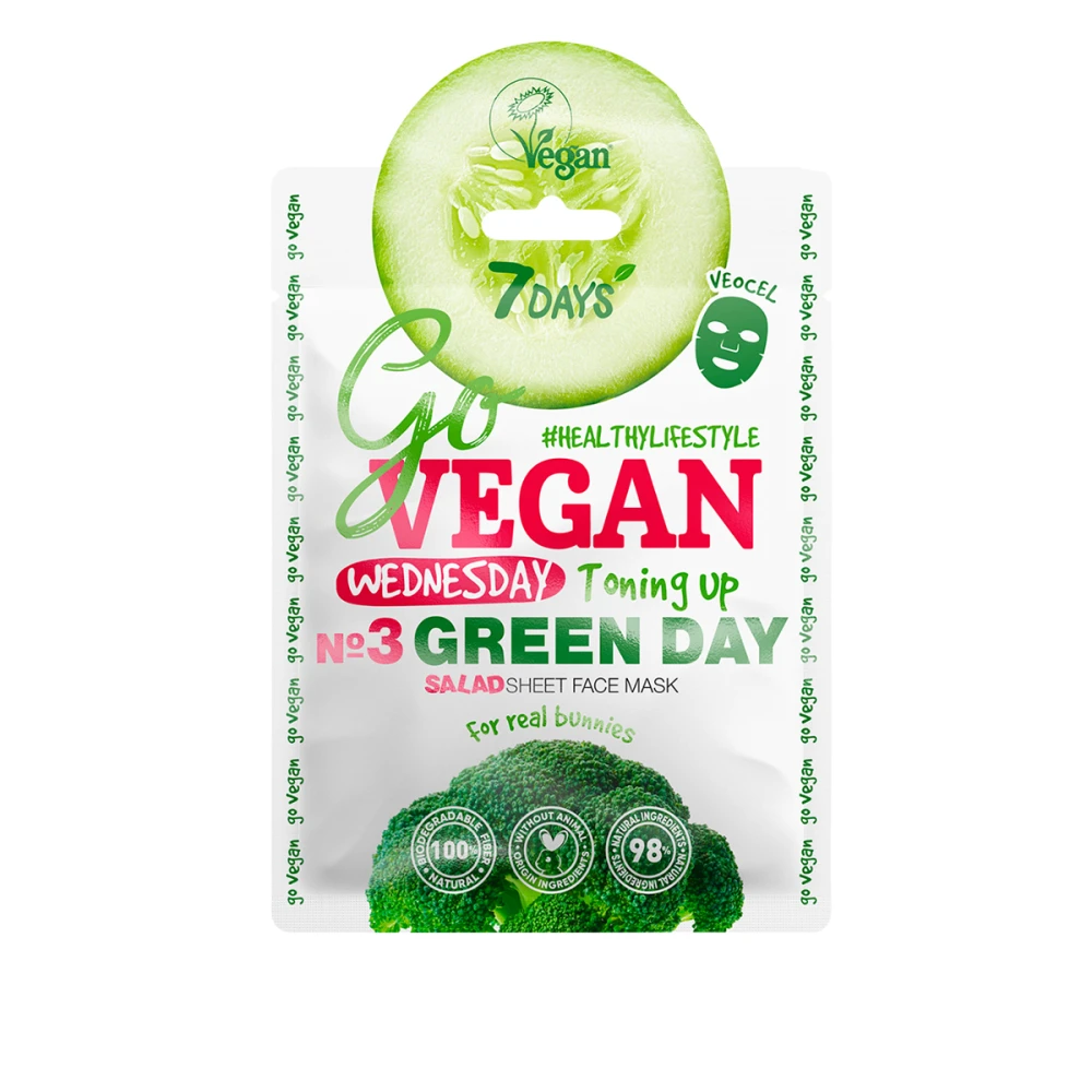 Маска для лица 7 Days Go Vegan Green Day 25 г