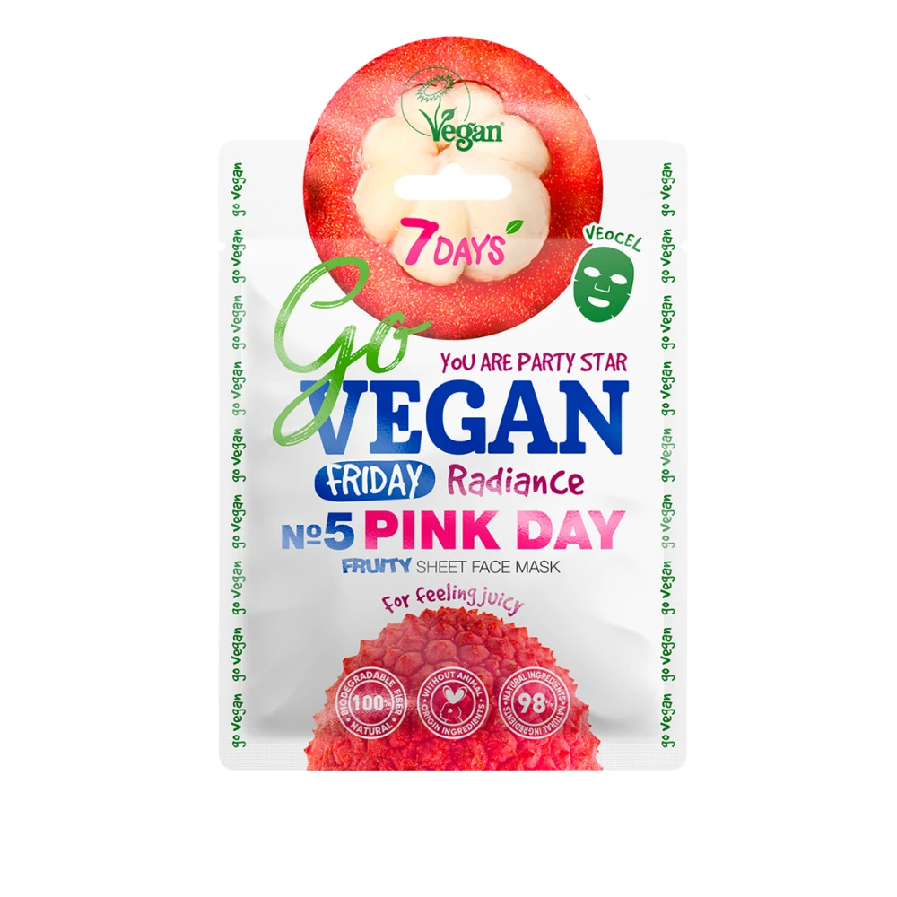 Маска для лица 7 Days Go Vegan Pink Day 25 г