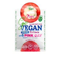 Маска для обличчя 7 Days Go Vegan Pink Day 25 г