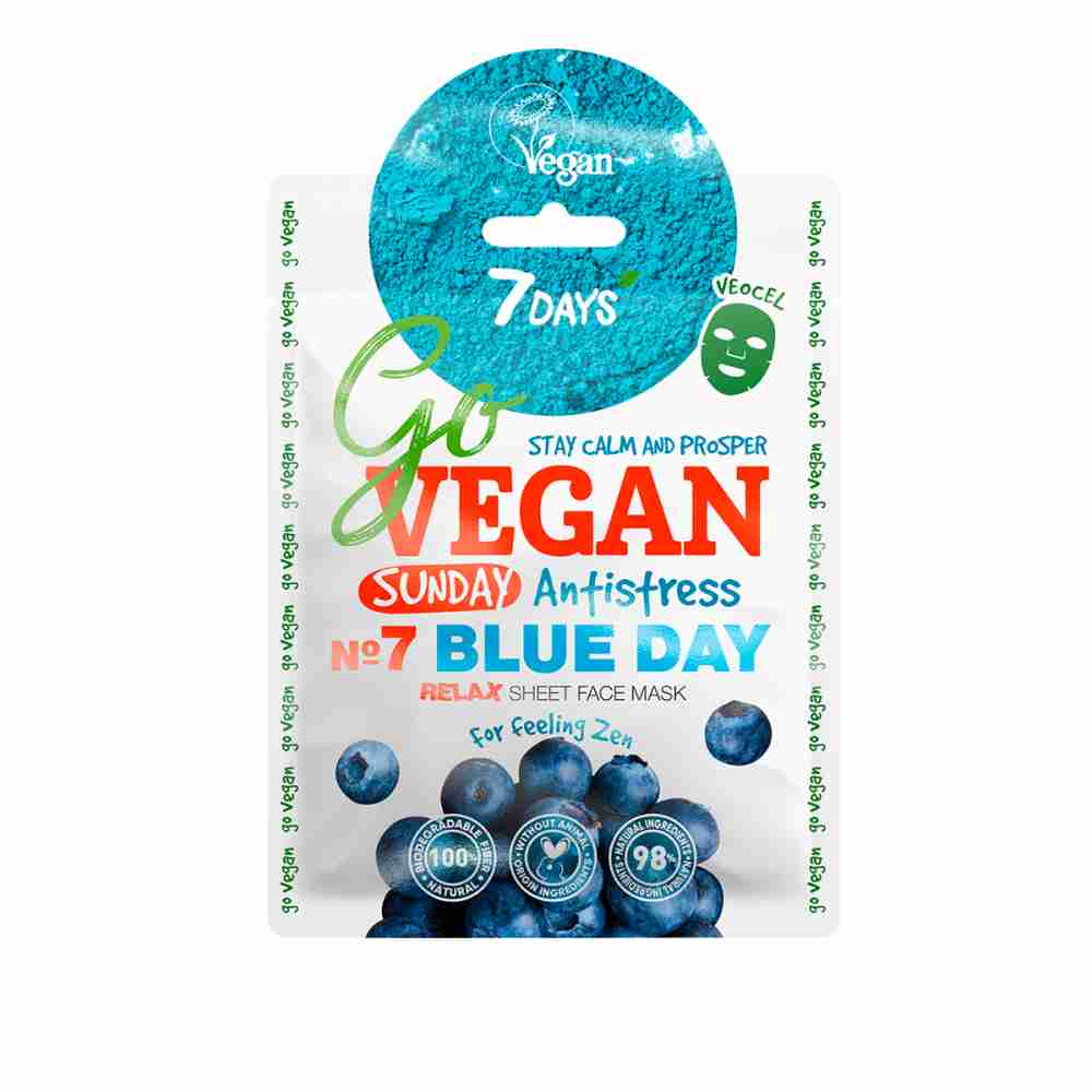 Маска для обличчя 7 Days Go Vegan Blue Day 25 г