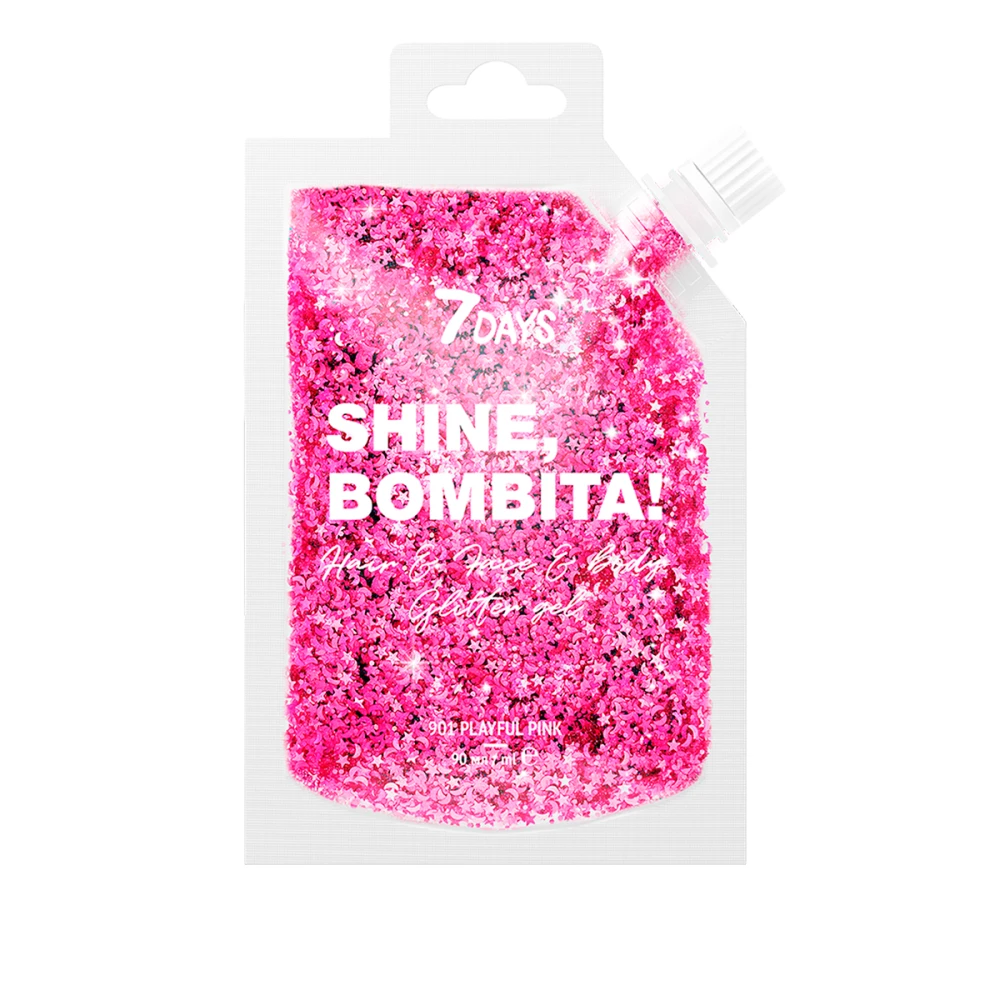 Гель-глітер для волосся обличчя та тіла 7 Days Shine Bombita! 90 мл (901)