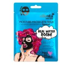 Маска для обличчя 7 Days Total Black із зволожуючим комплексом Real Water Boom 25 г