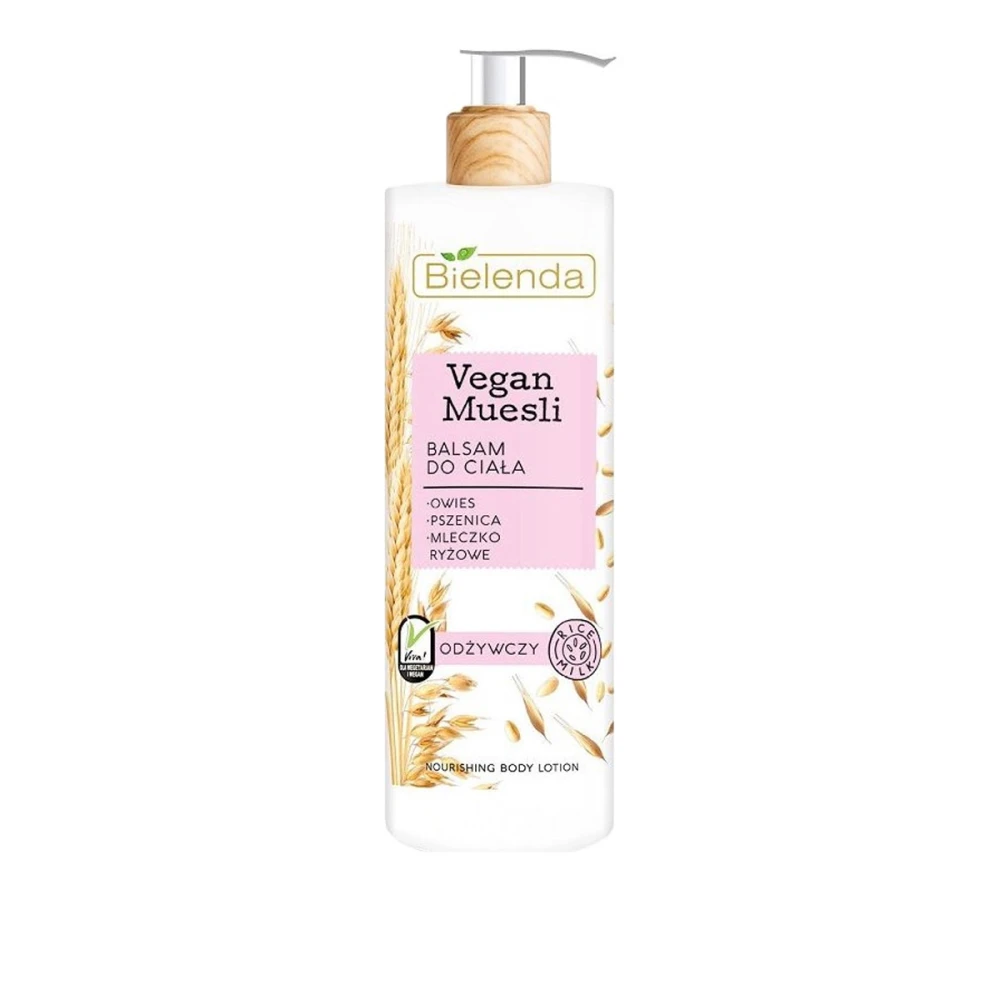 Лосьон BIELENDA Vegan Muesli для тела питательный пшеница овес рисовое молоко 400 мл