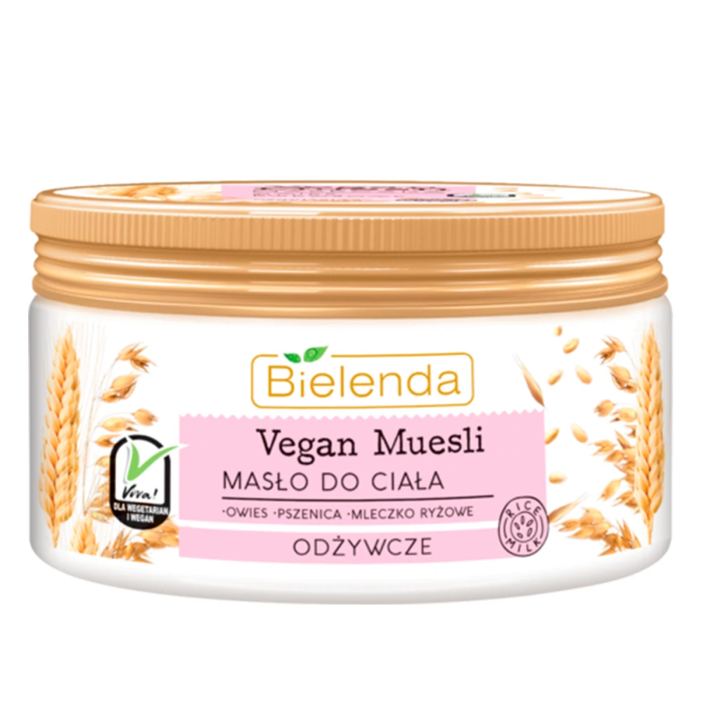 Масло BIELENDA Vegan Muesli для тела питательное пшеница овес рисовое молоко 250 мл