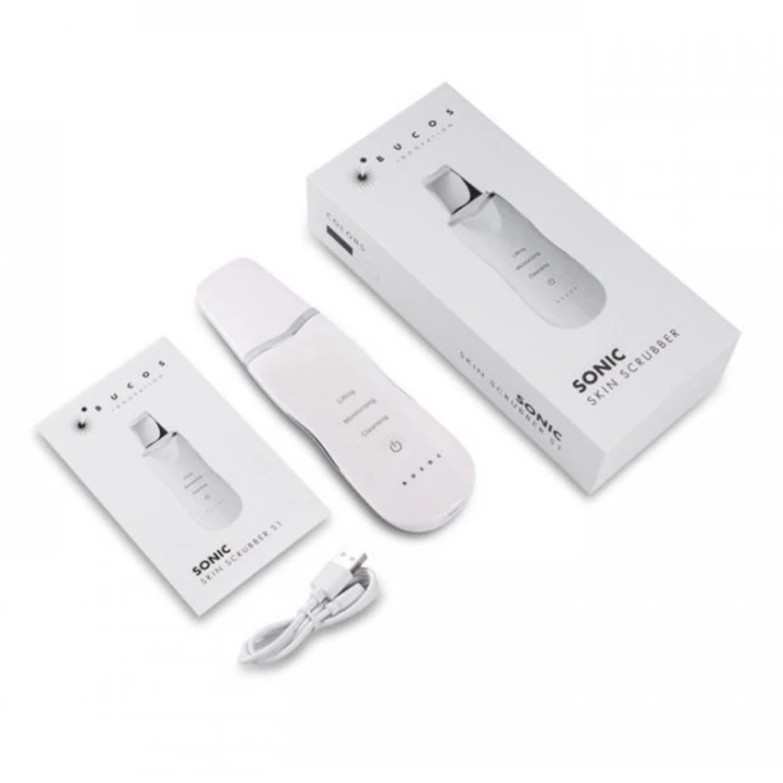 Аппарат ультразвуковой ионный очиститель кожи Bucos Sonic Skin Scrubber S1 (Белый)
