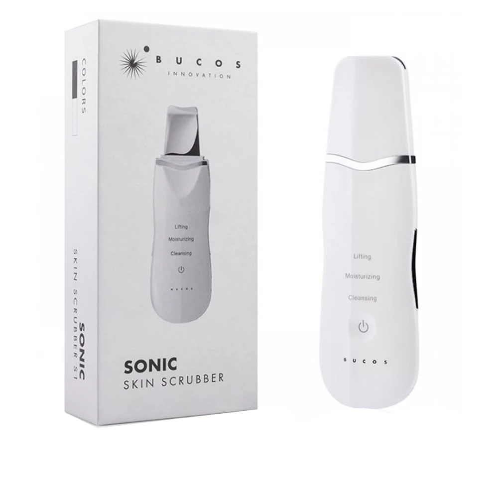Аппарат ультразвуковой ионный очиститель кожи Bucos Sonic Skin Scrubber S1 (Белый)