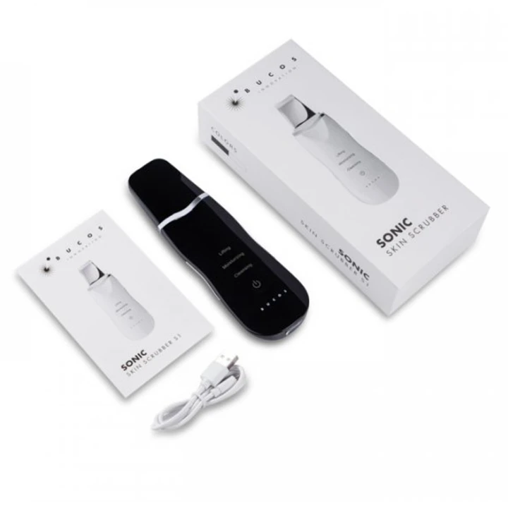 Аппарат ультразвуковой ионный очиститель кожи Bucos Sonic Skin Scrubber S1 (Черный)