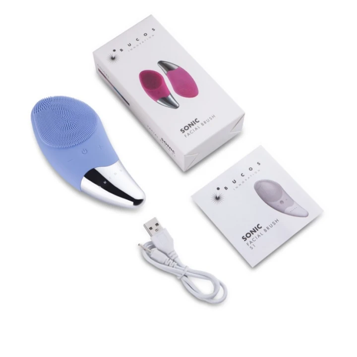 Щетка очищающая для лица Bucos Sonic Facial Brush S1 (Васильковый)