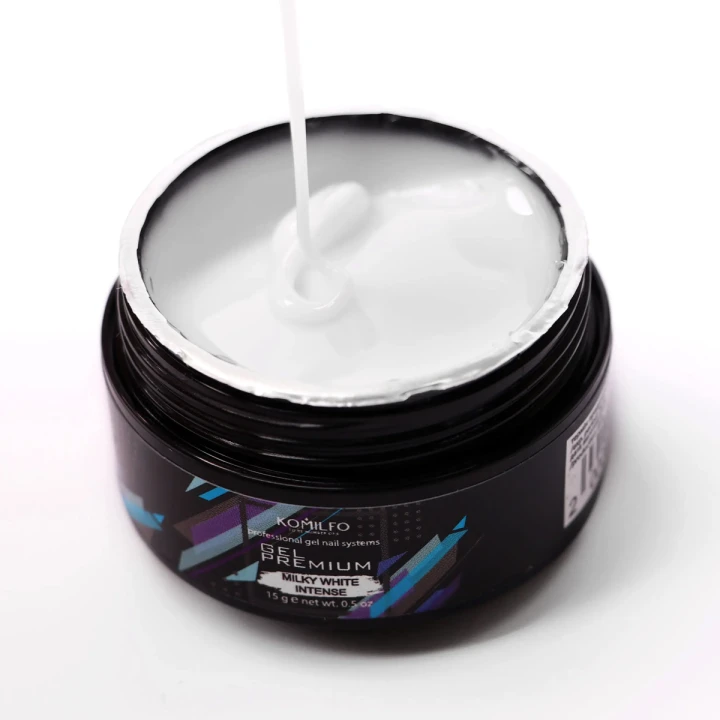 Гель KOMILFO Premium 15 г (Milky White Intense)