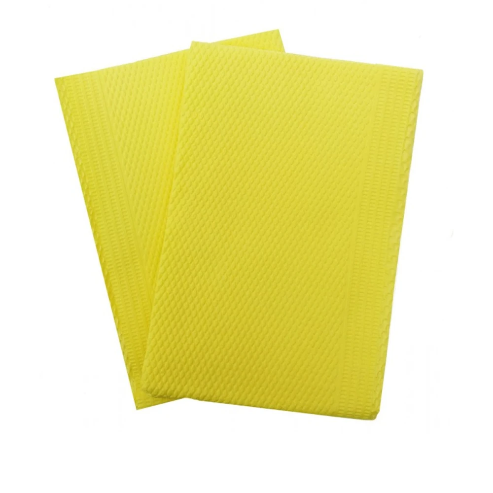 Серветка-нагрудник Doily медична 3-х шарова 33х44 см (50 шт) (Жовта)