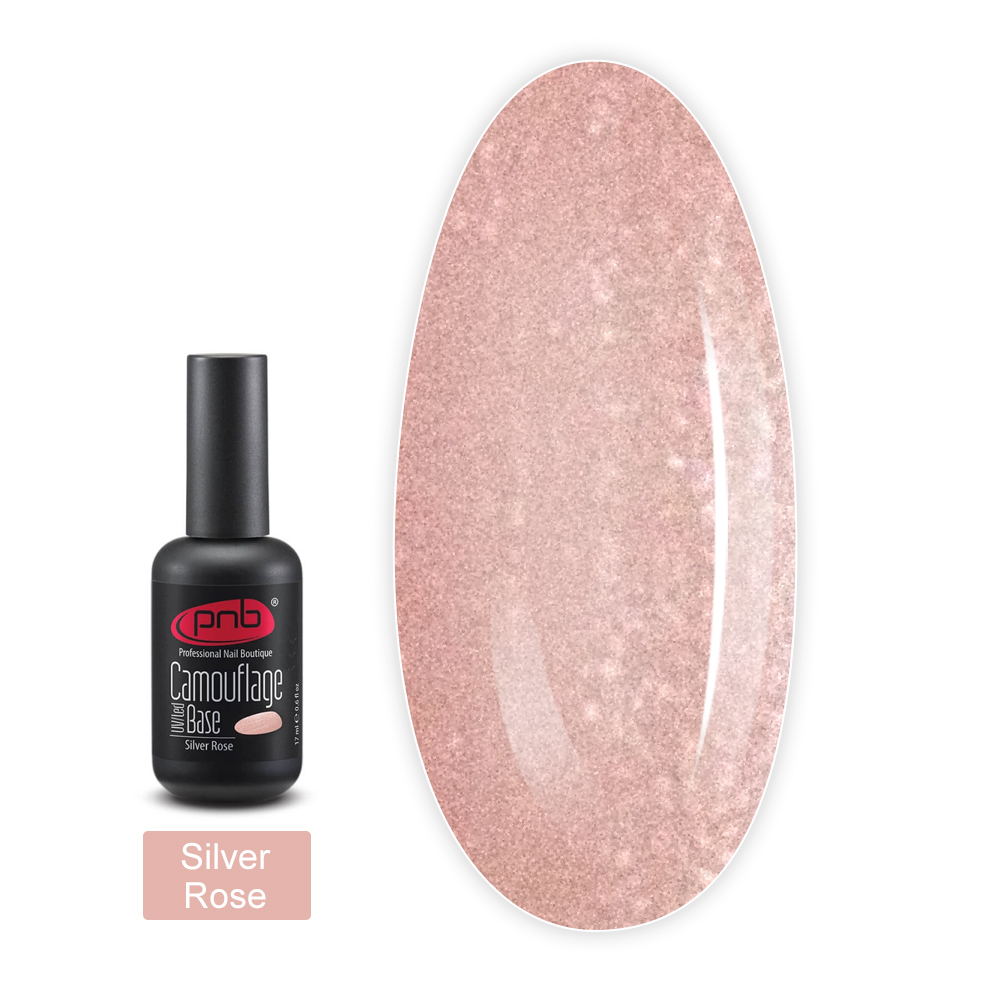 База для гель лака UV/LED Camouflage Base 17 мл (Silver Rose)