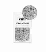 Наклейки для ногтей E.Mi Charmicon 3D Silicone Stickers (Орнамент белый № 2)