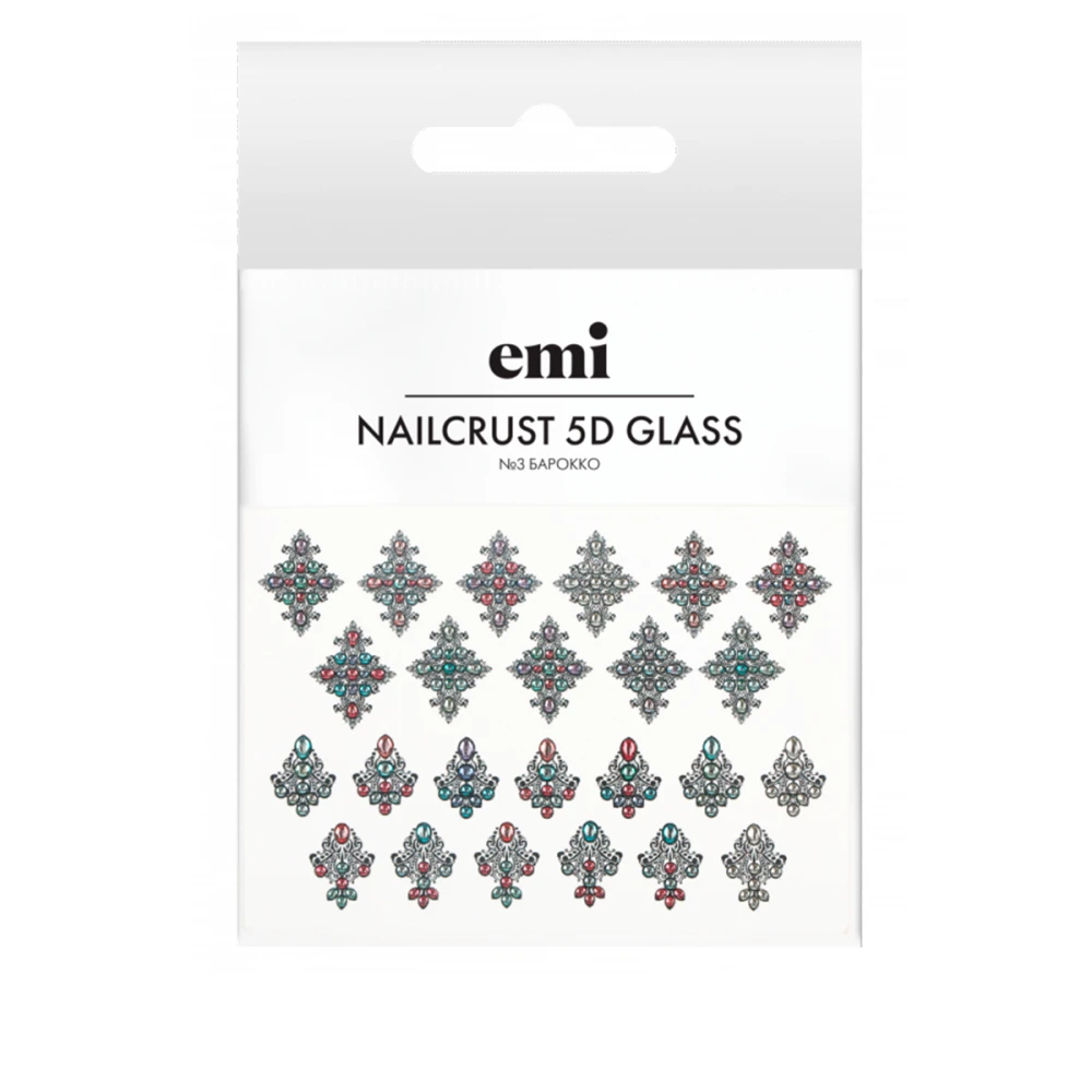 Трафарет-слайдер E.MI 5D NailCrust GLASS (№3 Барокко)