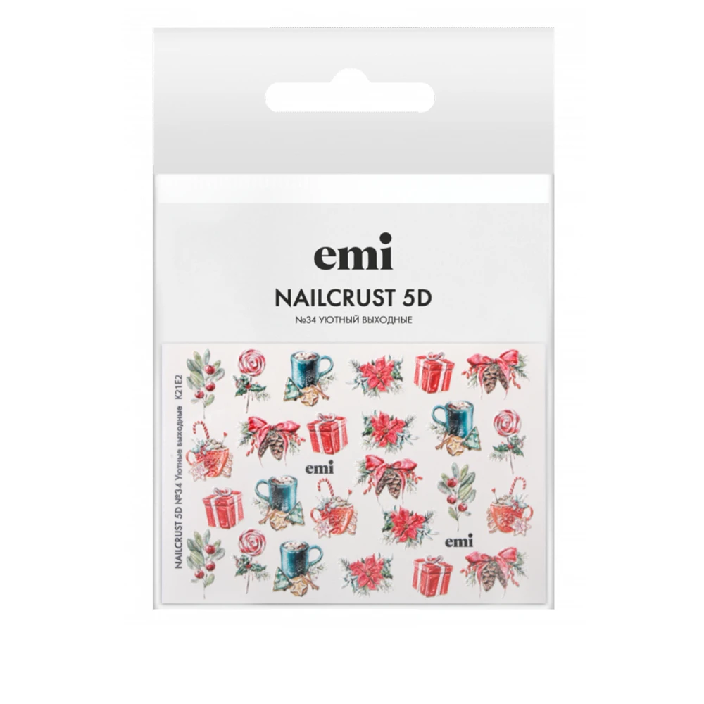 Трафарет-слайдер E.MI 5D NailCrust (№34 Затишні вихідні)